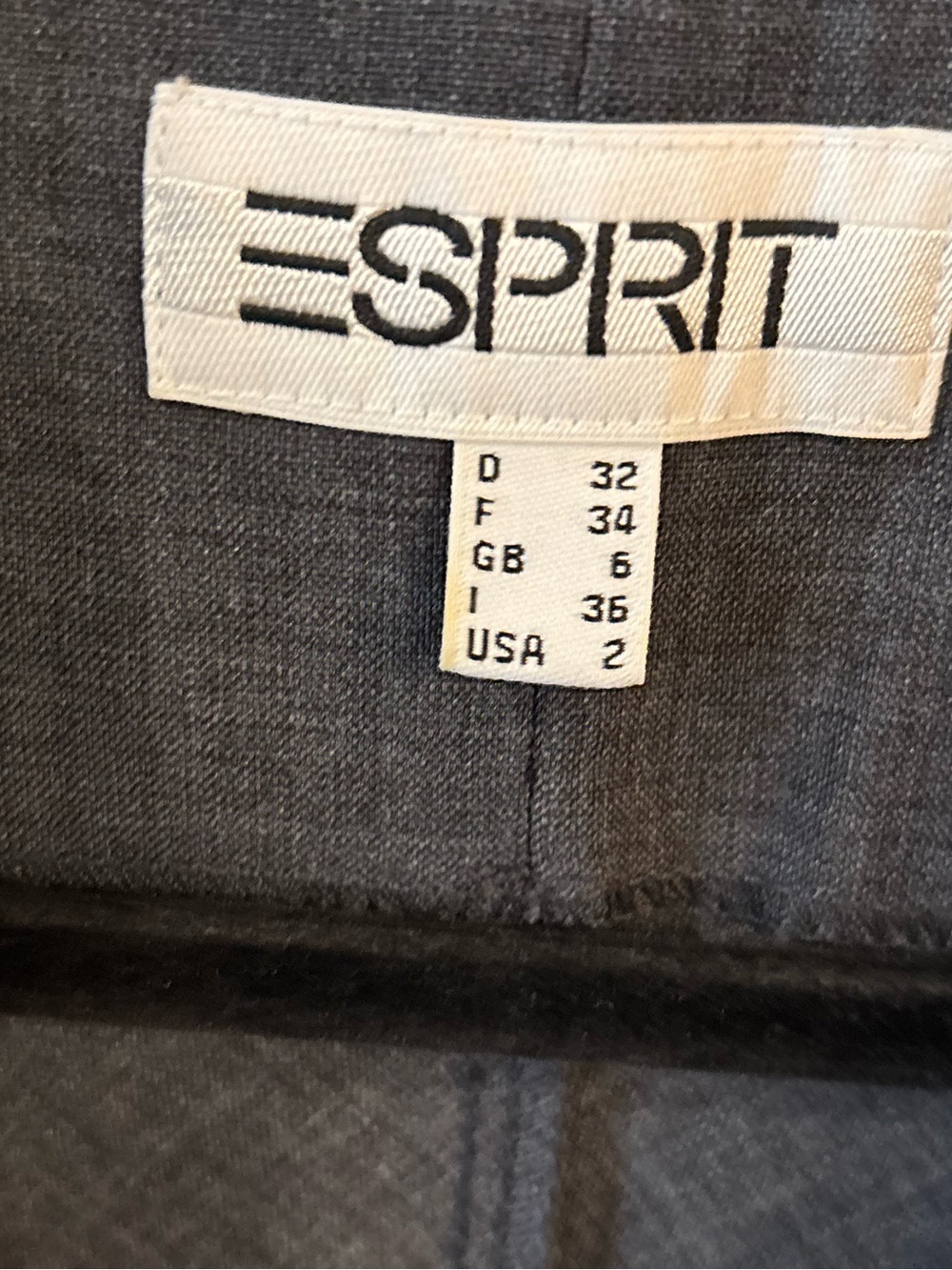 Esprit Charcoal Gray Sleeveless V-Neck Midi Sheath Dress women’s Sz. 2 tie waist - Picture 3 of 8